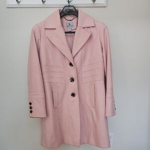 Vintage Light Pink Wool Coat, XL.